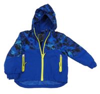 Zafírová šušťáková zimná funkčná bunda s kapucňou Lupilu