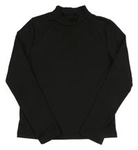 Černé žebrované triko 