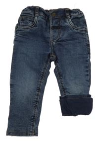 Tmavomodré podšité skinny rifle C&A