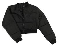 Čierna šušťáková zimná crop bunda New Look