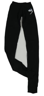 Čierne sportovní/baletní legíny s potlačou