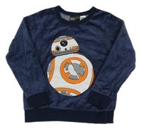 Tmavomodré sametové pyžamové triko se StarWars H&M