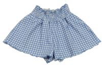 Modro-biele kockované ľahké kraťasy George