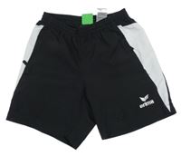 Čierne športové kraťasy s bielým pruhom erima