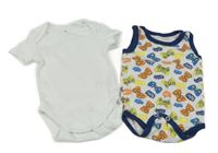 2x body - bílé + bílo-barevné s ovladači 