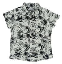 Biela ľahká košeľa s listami Matalan
