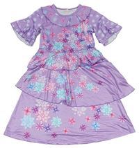 Lila kvetované šaty