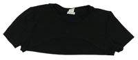 Čierne crop tričko Shein
