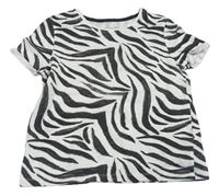 Bielo-čierne pruhované tričko Primark