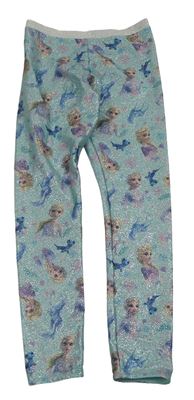 Tyrkysové třpytivé legíny s Elsou H&M