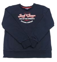 Tmavomodrá mikina s logem Jack & Jones