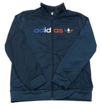 Tmavomodrá športová prepínaci mikina s logom zn. Adidas