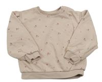 Svetloružová kvetovaná mikina M&S