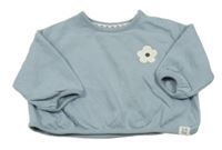 Světlemodrá mikina s květem a nápisy George