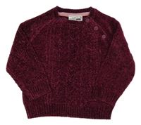 Vínový žinykový sveter Ergee