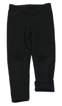 Černé zateplené legíny s hvězdami Next