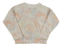 Bielo-farebná batikovaná mikina F&F