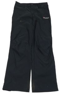 Čierne šušťákové outdoorové nohavice Berghaus