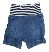 Svetlomodré ľahké rifľové kraťasy s úpletovým pasom Jako-O