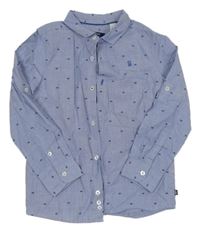 Svetlomodrá vzorovaná košeľa Okaidi