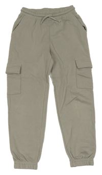 Šedobéžové cargo tepláky H&M