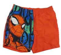 Červené plážové kraťasy se Spidermanem Marvel