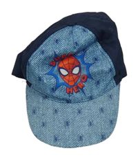 Modrá šiltovka s pavouky a Spidermanem Marvel