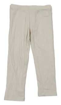 Smotanové rebrované legíny H&M