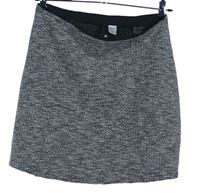 Dámska sivá melírovaná pletená sukňa H&M