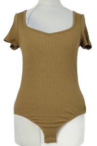 Dámske hnedé rebrované body H&M