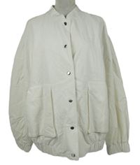 Dámská smetanová lněná jarní bunda TU 