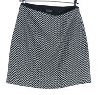 Dámska čierno-biela vzorovaná vlnená sukňa F&F