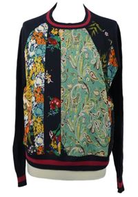 Dámský tmavomodro-barevný vzorovaný lehký svetr Next 