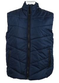 Pánská tmavomodrá šusťáková zateplená vesta s logem Nike 