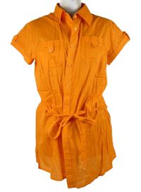 Dámska oranžová blúzková á tunika s opaskom NKD