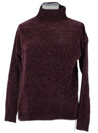 Dámský vínový žinylkový svetr se stojáčkem Manguun 