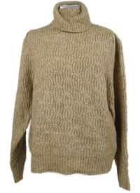 Dámsky béžový vzorovaný sveter s rolákom Primark