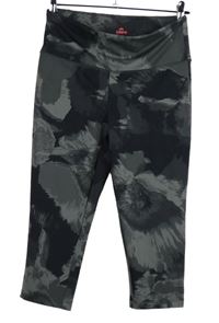 Dámské černo-šedé vzorované sportovní capri legíny Crivit 