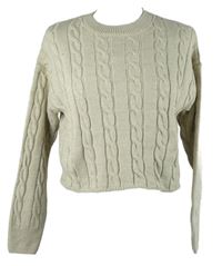 Dámský béžový vzorovaný crop svetr Primark 