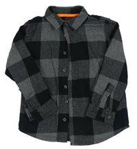 Čierno-sivá kockovaná košeľa F&F
