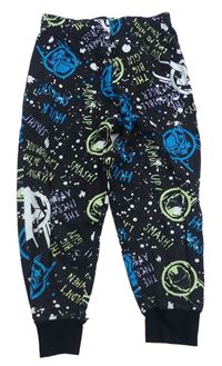 Čierne pyžamové nohavice s Avengers Marvel