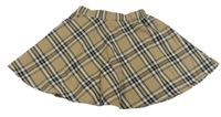 Béžová károvaná sukňa Shein