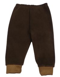 Hnedé plyšové nohavice