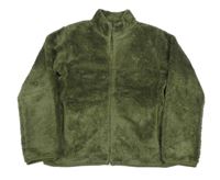 Khaki chlupatá propínací mikina vel.176