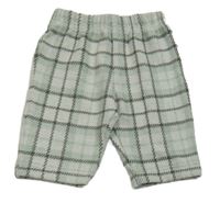 Bielo-zelené kockované tepláky George