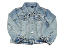 Svetlomodrá rifľová bunda Shein