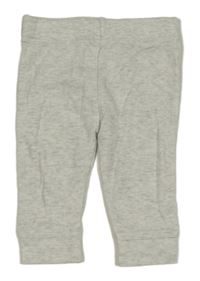 Bílo-šedé melírované lehké tepláky