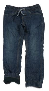 Tmavomodré zateplené cuff rifle C&A