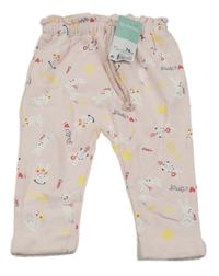 Nové - Růžové tepláky s králíčky 