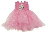 Ružové šaty s Elsou a tylovou sukní Disney